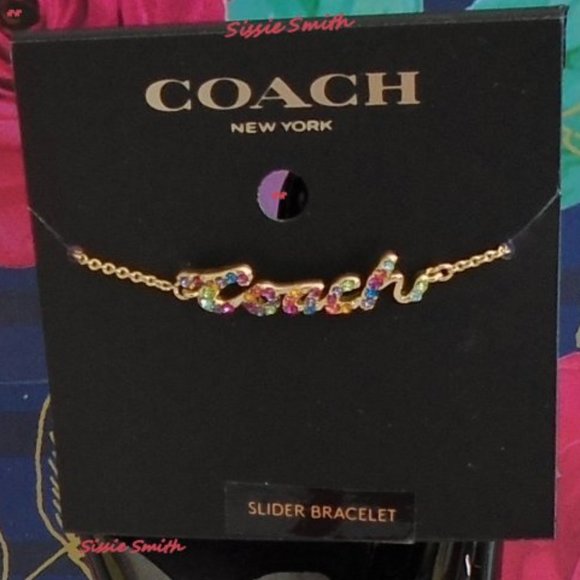 NWT Coach Signature Script Slider Bracelet - Picture 2 of 5